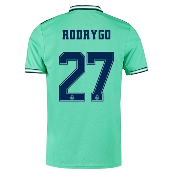 Camiseta Real Madrid NO.27 Rodrygo Tercera equipo 2019-20 Verde